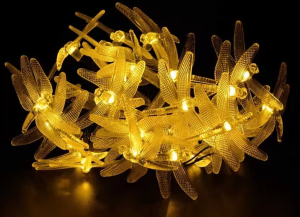 яяя Гирлянда 3,5м Стрекоза, 40LED, d=8см, желт. былый провод