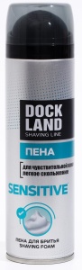 Пена для бритья DOCK LAND 200мл sensitive для чувств. кожи легк. скольжение