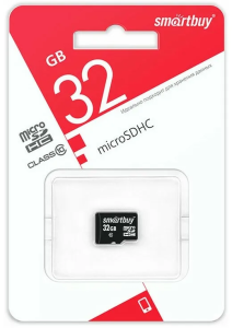 Флеш накопитель Micro SD 32GB, "Smart Flash" HD video, черн, блистер