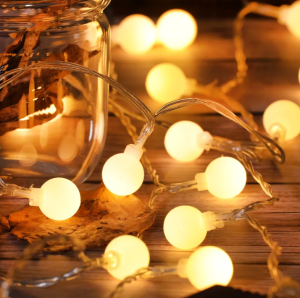 яяя Гирлянда Шар матов., 4,5м, 40LED d=1,5см, желт. белый провод