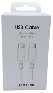 Кабель USB Type-C ↔ USB Type-C (5 A, 1.8 м) цв. белый, в кор.