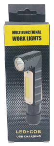 Фонарь светодиодный Led + Cob 15*5см на магните, в кор.