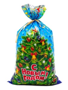 яяя Пакет для нов.подар. С наступающим вас 30*50 см , ВОРРпр20 (ЦЕНА ЗА 100ШТ)