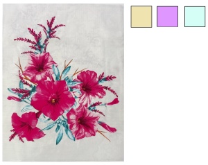 Полотенце кухонное 55*45см, рис. цветы, микс