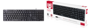 Клавиатура проводная SmartBuy One SBK-113U-K, 41x11.8x2см, 102 клавиши, USB - 1.35м (черный) в кор.