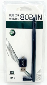 Wi-Fi USB‑адаптер Wireless 802.11N, 900Mbps с антенной Usb 2.0, блист.