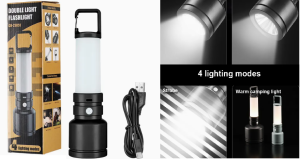 Фонарь кемпинговый CH-23051, 4 реж., 24*6,5см, каб. Type-C, в кор.