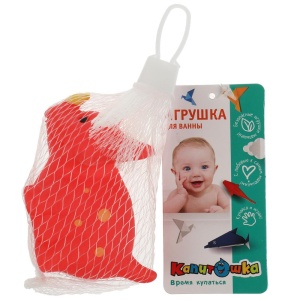 Игрушка для ванны Тираннозавр КАПИТОШКА 4*9см, в сетке