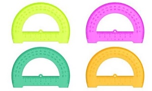 Транспортир /20шт (ЦЕНА ЗА 20ШТ) Стамм 180*/12см Neon Cristal 4цв 