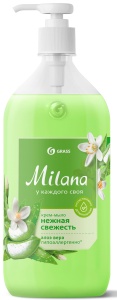 Мыло-Крем жидкое нежная свежесть 1000мл "Milana" алоэ вера, гипоаллергенно