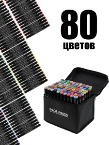 Маркеры для скетчинга двуст COLORFUL TONES 80шт.