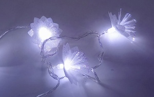 яяя Гирлянда цветок 20LED 5м, белый, белый провод