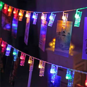 яяя Гирлянда Прищепка, 40LED, 3,5м, d=5,5см, разноцветн., бел. пров.
