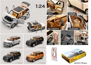 Машина 20*8см, метал. откр.. двери, 4шт (ЦЕНА ЗА 1ШТ), инерц., свет. звук,  микс