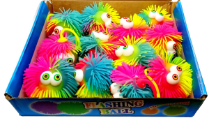 Антистресс лохматик " Глазастик" свет. / 9см  на подвеске / 12шт (цена за 1 шт) 