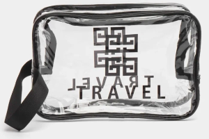 Пенал-косметичка "Travel" 21*14см, цв. черн, в пакете