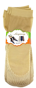 Носки капрон жен. "Langmtng" р36-41 (ЦЕНА ЗА 10ПАР) хлопок, цвет светлый, кор