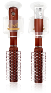 Расческа "Ameli" d=4.8см, браш, с деревяной ручкой, на листе, подвес 