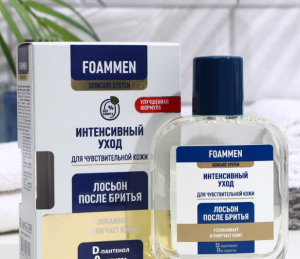Лосьон после бритья "FOAMMEN", 100мл, для чувствительной кожи, D-пантенол, 0% спирта, в кор.