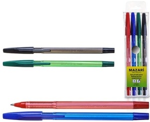 Ручка шариковая набор "Mazari" Stylus 0,7мм 4 цвета, колпачок с клипом, ПВХ