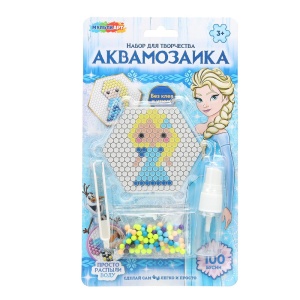 Набор для творчества Аквамозаика 25*14*3см Снежная принцесса, блистер