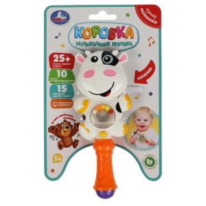 Погремушка Коровка, "Умка" 3*26*16см, блистер 