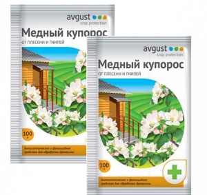 Удобрение Avgust Медный купорос 100г от плесени и гнилей