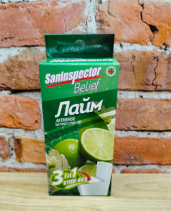 Стикеры чистящие для унитаза 3 в 1 Лайм 10 гр 3 шт, Saninspector Belief