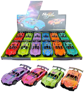 Машина "Speed Racer" 13*6см, 12шт (ЦЕНА ЗА 1ШТ), пласт., микс