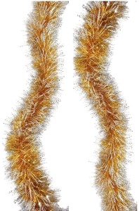 Мишура Гофре (9см*1,9м), золото, (цена за 10шт)