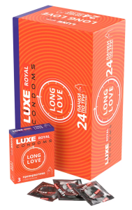 Презервативы Condoms Luxe Royal, Long Love, 3в1, 24шт (ЦЕНА ЗА 24ШТ) 
