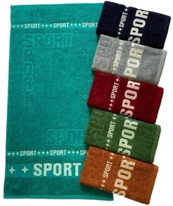 Полотенце махр. 32*56см, рис. SPORT микс