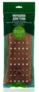 Мочалка для тела, лента Aqua Joy Wellness line 36*14см для душа и ванны джут, в пакете
