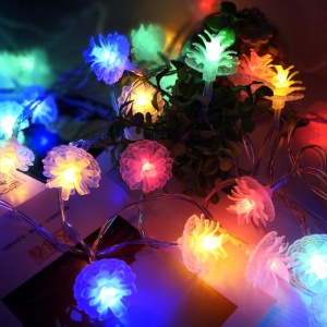 яяя Гирлянда Шишки, 40LED, 3,5м, d=2,5см, разноцветн. белый провод