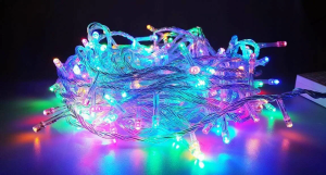 яяя Гирлянда 400 LED 20м, разноцветная, белый провод