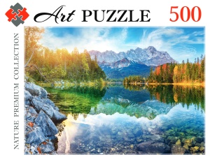 Пазлы 500эл. "Art Puzzle" ГЕРМАНИЯ. ОЗЕРО АЙБЗЕЕ НА РАССВЕТЕ, 23*18см, в кор.