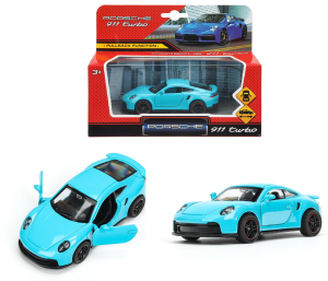 Машина металл porshe 911 turbo инерция, откр. двери, 10.5 Технопарк в кор.