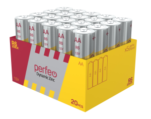 Батарейка Perfeo Dynamic Zinc AA R6 (ЦЕНА ЗА 20ШТ) в кор.