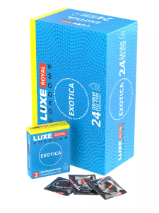 Презервативы Condoms Luxe Royal, Exotica, 3в1, 24шт (ЦЕНА ЗА 24ШТ) 