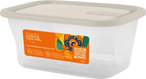 Контейнер для продуктов Sugar&Spice Honey 0,2л, 11*7*5см, прямоуг., белый зефир