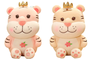Тигр с короной, 30см, микс