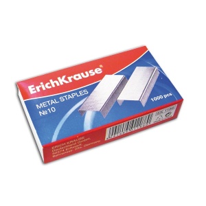 Скобы №10 Erich Krause оцинкованные, до 20л, 1000шт