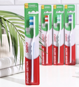 Зубная щетка RENDAL ср. Simply, микс, блистер