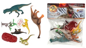 Набор динозавров (5см) 5в1, пластизоль, 20*19см, в пакете