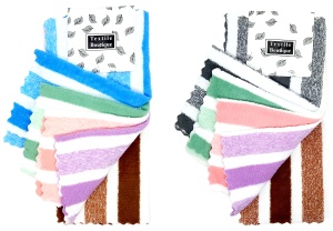 Салфетка фибра "Textile" 29*29см, (ЦЕНА ЗА 5ШТ), полосы, микс
