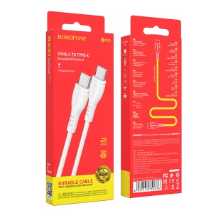 Кабель сетевой Type - C белый / BOROFONE BX51 / 1м / 3.0А