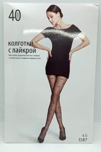 Колготки капрон, Dior 40DEN, черн. р. 4-5