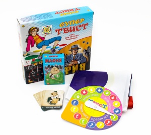 Настольная игра СУПЕР-ТВИСТ + МАФИЯ 28см, в кор.