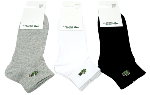 Носки муж. "Lacoste" р. 41-47, 10пар (ЦЕНА ЗА 10ПАР) хлопок, длин., микс