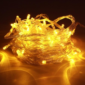 яяя Гирлянда 300LED, 18м, желтый, белый провод